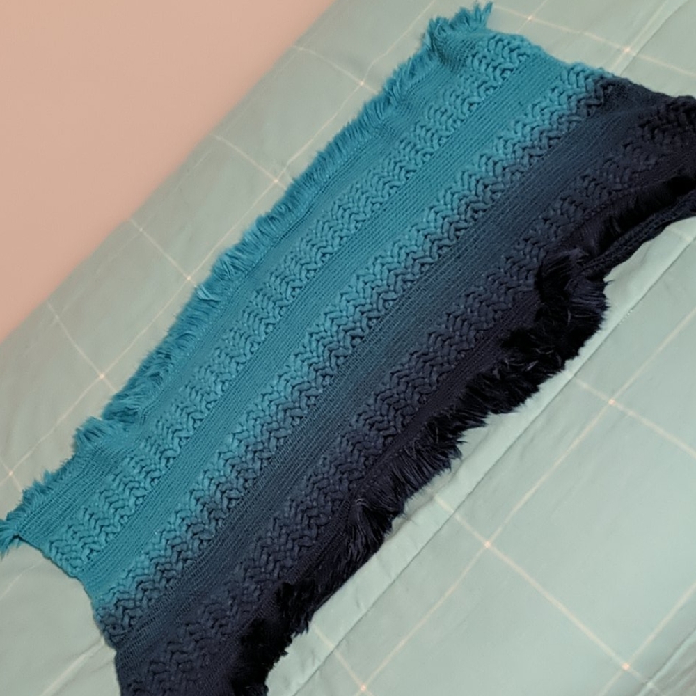 Blue ombre infinity scarf